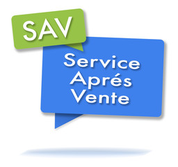 French SAV initals in colored bubbles