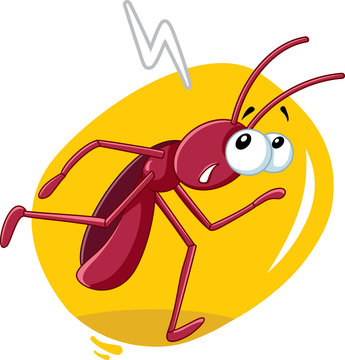 Running Cockroach Insect Vector Cartoon