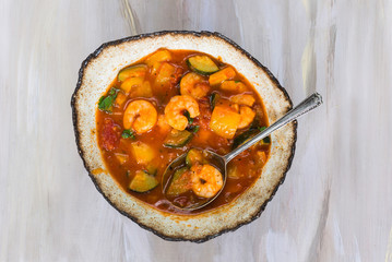 Mediterranean prawn stew