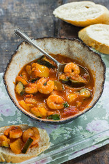 Mediterranean prawn stew