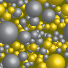 Golden and Silver Balls Seamless Pattern