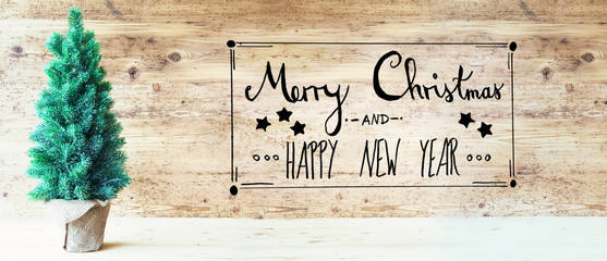 Calligraphy, Merry Christmas And Happy New Year, Christmas Tree