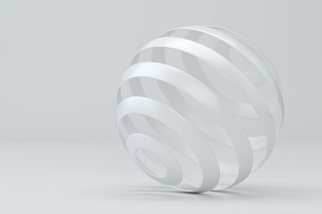 Abstract sphere. 3d rendering lines ball. Logo for web design company.