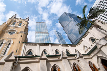 Fototapeta premium St John's Cathedral, Central, Hong Kong