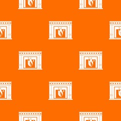 Electric fireplace pattern seamless