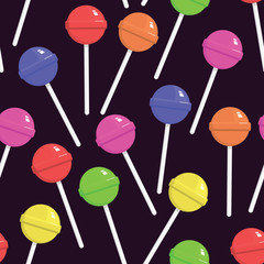Seamless Pattern With Lollipops