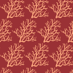 Seamless pattern with branches or corals