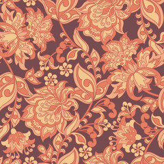Fototapeta na wymiar Seamless Floral pattern. Vintage vector background