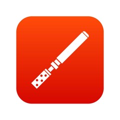 Electronic cigarette with cartridges icon digital red