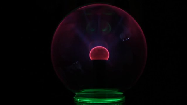 Electric ball in the dark.