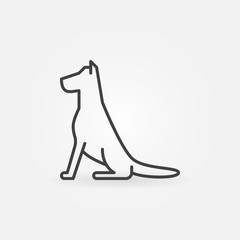 Sitting dog line icon