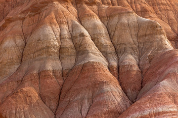Rainbow mountains in asian geopark at China