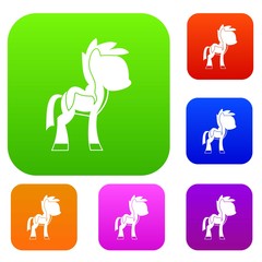 Little pony set color collection