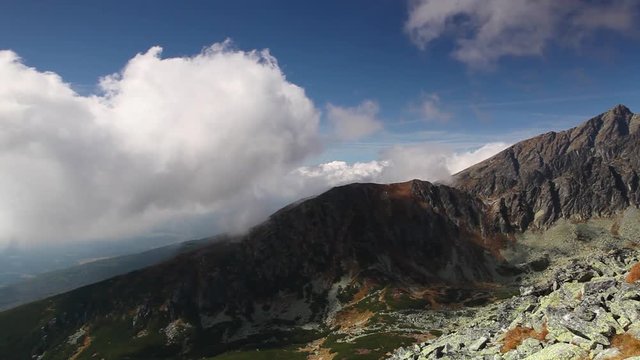 View from the top of the mountain (Predne Solisko) in the High Tatras, Slovakia