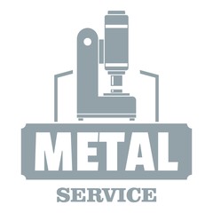Metal service logo, simple gray style