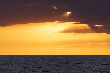 Beautiful sunset at the sea