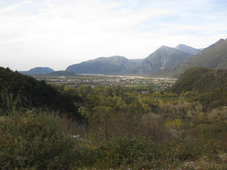 vallata del Tagliamento vista dall'alto