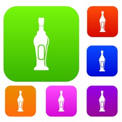 Alcohol bottle set color collection