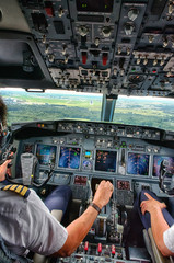 Pilot Landing a Plane