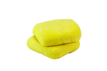 Yellow Tofu on white background