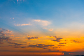Clouds at the sunset