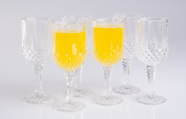 orange juice on a background