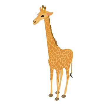 Giraffe icon, isometric style
