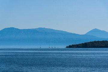 Sea landscape in lefkada island