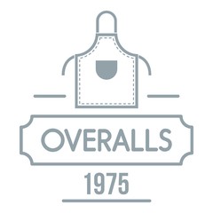 Overalls logo, simple gray style