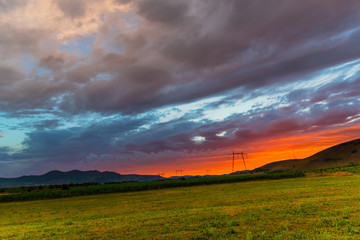 Sunset at the evening