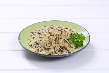 plate of wild rice