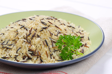 plate of wild rice