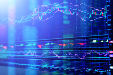 financial business graph chart analysis stock market graph background