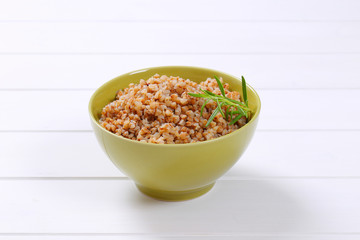 bowl of buckwheat kasha