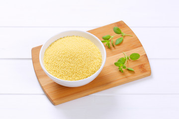 bowl of raw couscous