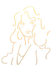 若い女性（カラフル）