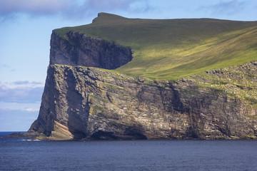 Island Foula. Foula situated in the Shetland archipelago of Scotland