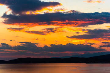 Amazing sunset and clouds