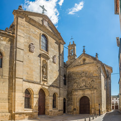 Fototapeta na wymiar Church of Padres Carmelitas in the streets of Ubeda - Spain