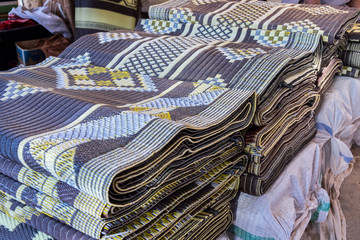 Traditional arabian mats for sale at bedouin market