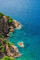 Coastline at the sea