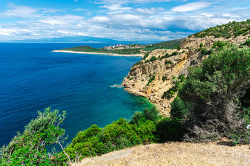 Coastline at the sea