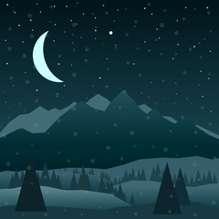 Fototapeta premium Night in mountains