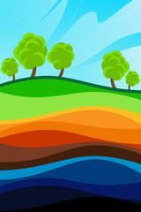 Obraz premium The structure of the earth.