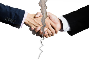business success concept with business man handshake with meeting prople blur background