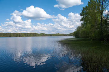 Lake Tervenichesky, village of Tervenichi, Lodeynoye Pole district, Leningrad region, Russian Federation