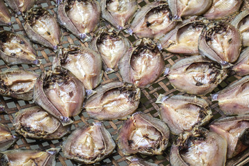 The food is made with salted fish, dried