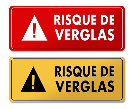 Risk of Ice warning panels in French translation