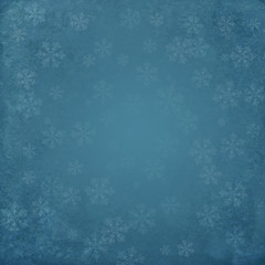 Blue winter background with snowflakes
