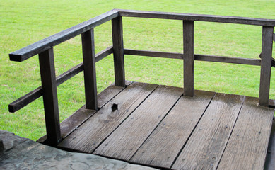 Fototapeta na wymiar wooden terrace and balcony for texture